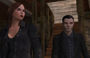 Catrina and Fox in ... a basement?